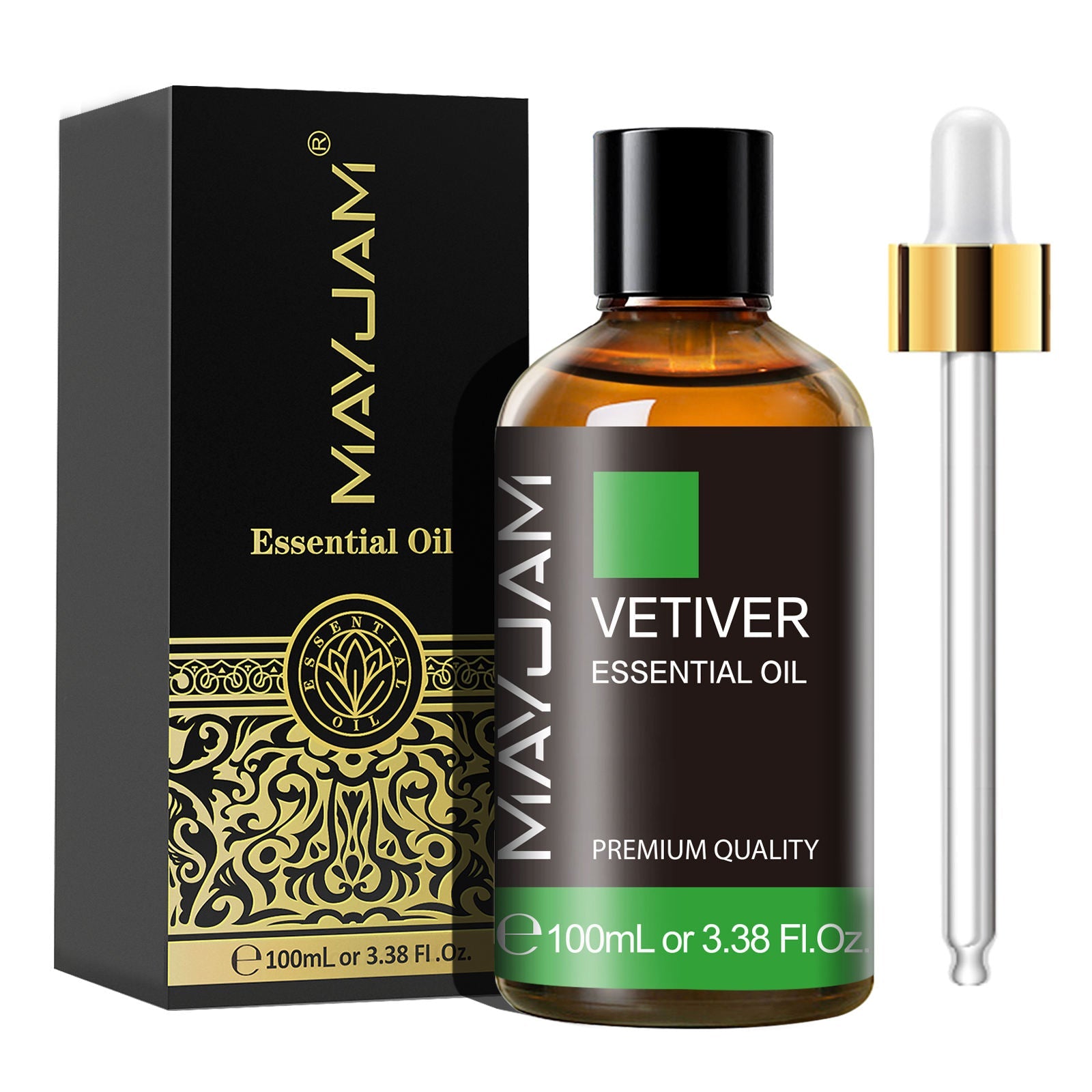 100ml Essential Oil | Natural Aromatherapy Scent | Mayjam Vetiver