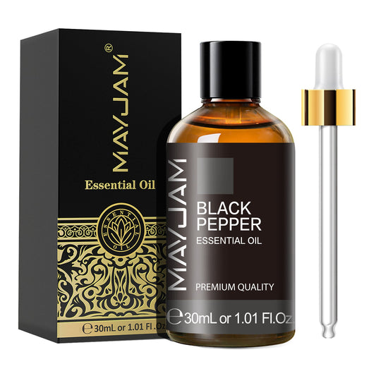 Black Pepper Essential Oil 30ml | Natural Aromatherapy Scent | Mayjam Black Pepper - 30ml