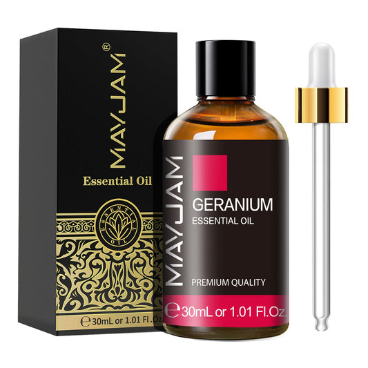 Geranium Essential Oil 30ml | Natural Aromatherapy Scent | Mayjam Geranium - 30ml