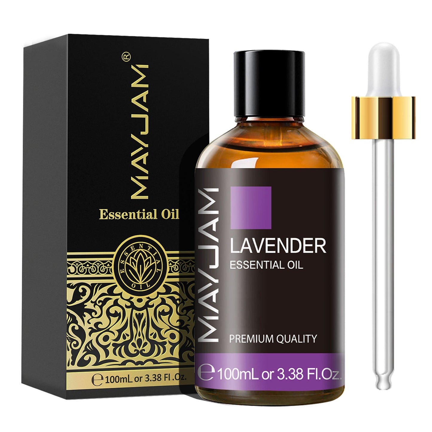 Lavender Essential Oil 100ml | Natural Aromatherapy | Mayjam Basil - 100ml