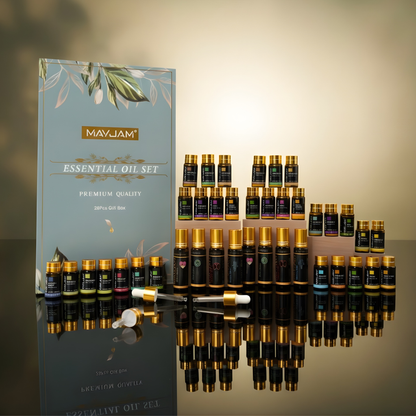 Natural & Aroma Essential Oil Gift Box 35 Bottles | Relaxation Collection | Mayjam
